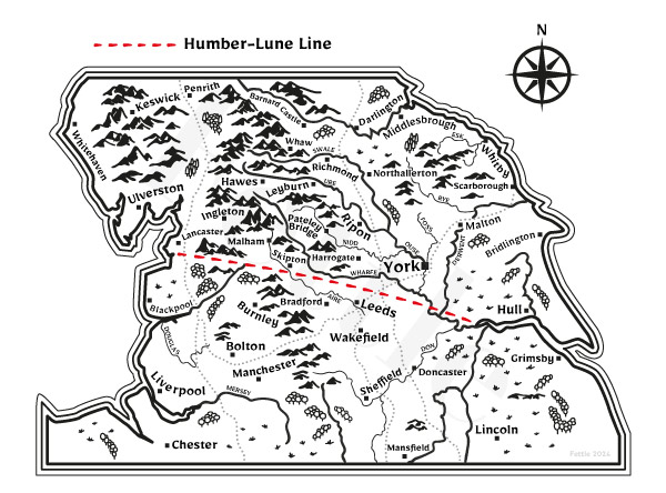 Map of the Humber-Lune line